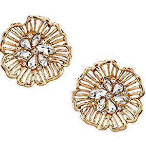 Badgley Mischka Flower Statement Stud Earrings